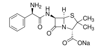 Формула ампициллина натриевой соли