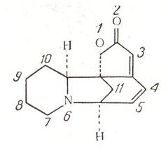 Формула секуринина нитрата